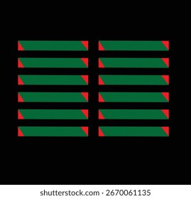 Green and Red combination Line design for your website