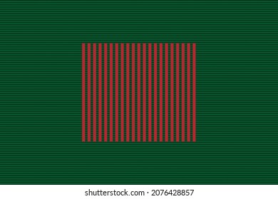 Ilustración vectorial de concepto verde y rojo. Ilustración vectorial de textura de línea mínima.  Diseño de fondo conceptual verde y rojo.  Fondo del concepto de bandera de Bangladesh