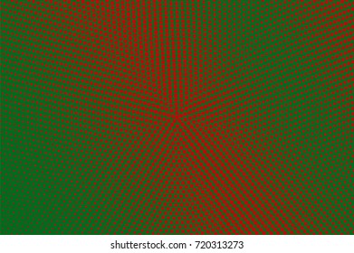 Green and red dotted halftone vector background. Autumn colors diagonal gradient. Contrast halftone pattern. Retro halftone banner template. Orange green dotted pattern. Abstract Halloween backdrop
