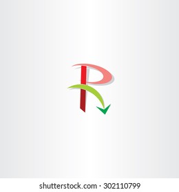 green red letter r logo vector arrow element design