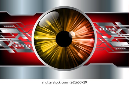 green red Light Abstract Technology background for computer graphic website business and internet, silver background. orange eye