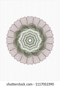 Green and Red linear rosette