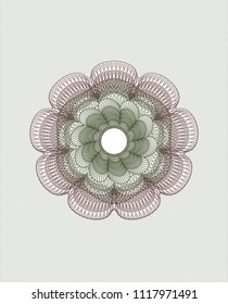 Green and Red linear rosette