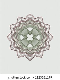 Green and Red linear rosette