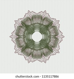 Green and Red linear rosette