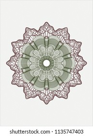 Green and Red linear rosette