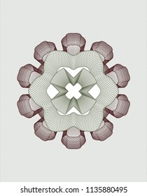 Green and Red linear rosette