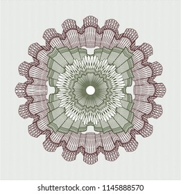 Green and Red linear rosette