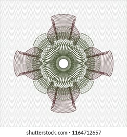 Green and Red linear rosette