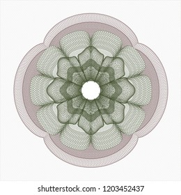Green and Red linear rosette