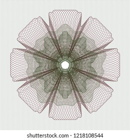 Green and Red linear rosette