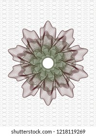 Green and Red linear rosette