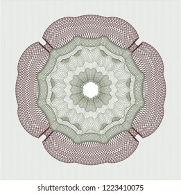Green and Red linear rosette