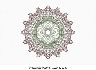 Green and Red linear rosette