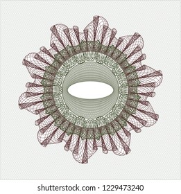 Green and Red linear rosette