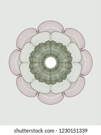 Green and Red linear rosette