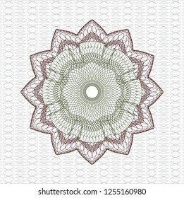 Green and Red linear rosette