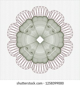 Green and Red linear rosette