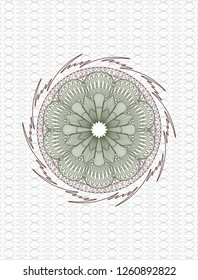 Green and Red linear rosette