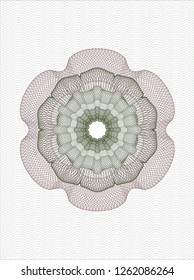 Green and Red linear rosette