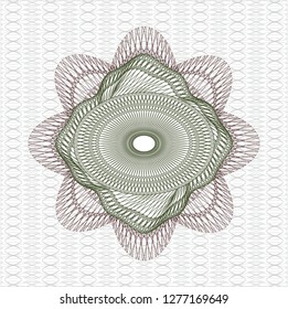 Green and Red linear rosette