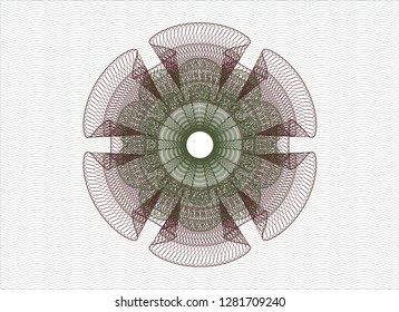 Green and Red linear rosette