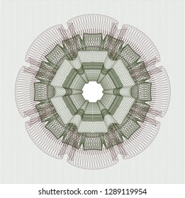 Green and Red linear rosette