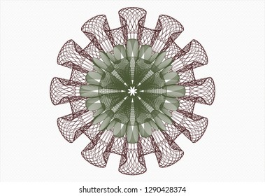 Green and Red linear rosette
