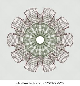 Green and Red linear rosette