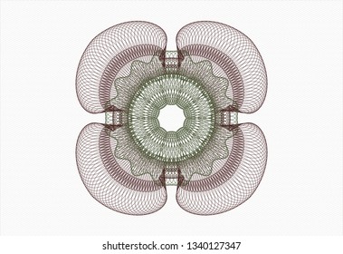 Green and Red linear rosette