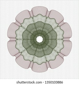 Green and Red linear rosette