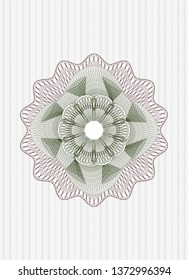Green and Red linear rosette