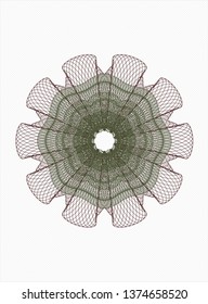 Green and Red linear rosette