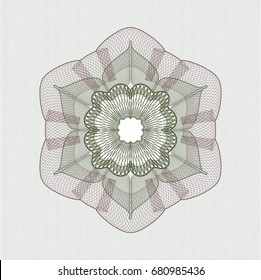 Green and Red linear rosette
