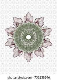 Green and Red linear rosette