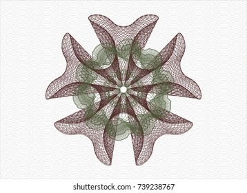 Green and Red linear rosette
