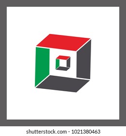 the green red logo design
