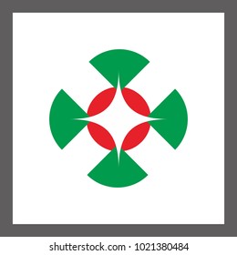 the green red logo design