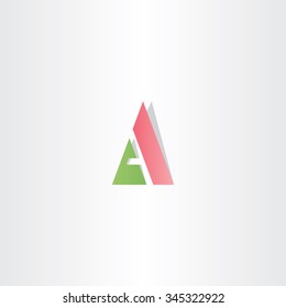 green red logotype letter a logo vector triangle icon font