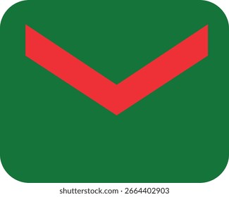 Green and red mail vector icon design for apps and web
