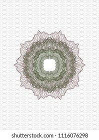 Green and Red money style emblem or rosette