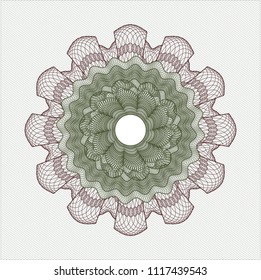 Green and Red money style emblem or rosette