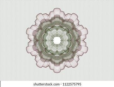 Green and Red money style emblem or rosette