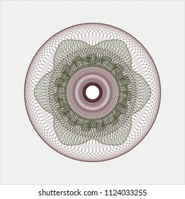 Green and Red money style emblem or rosette