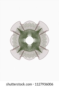 Green and Red money style emblem or rosette