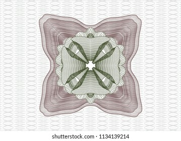 Green and Red money style emblem or rosette