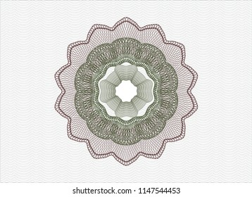 Green and Red money style emblem or rosette