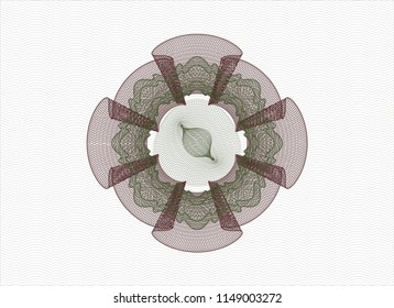 Green and Red money style emblem or rosette