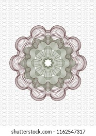 Green and Red money style emblem or rosette