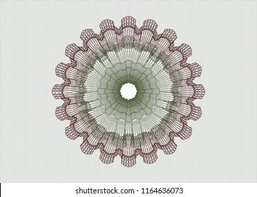 Green and Red money style emblem or rosette